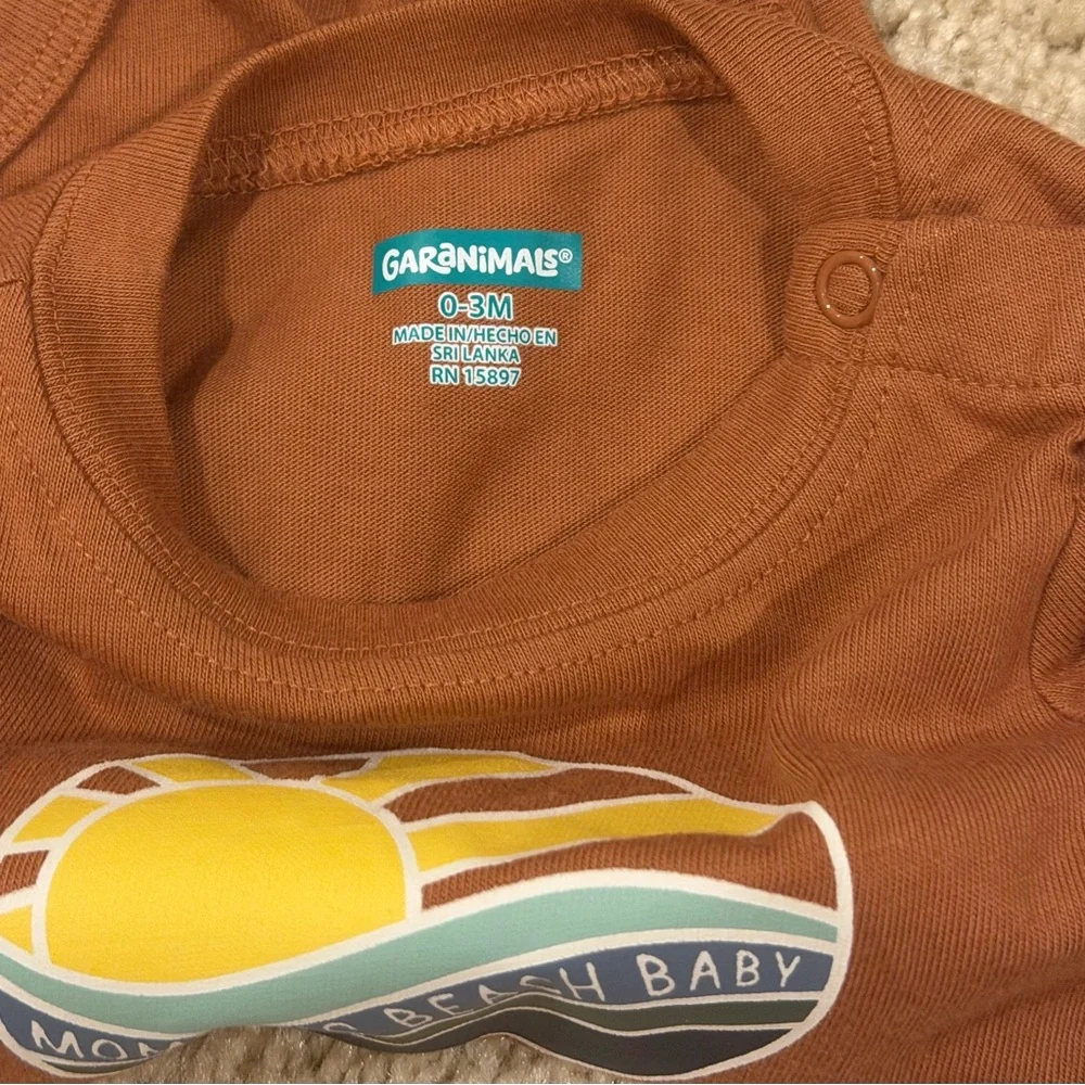 Garanimals Teal, Orange, and Navy Bodysuit Trio